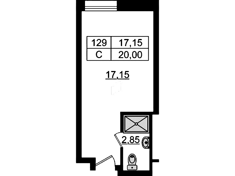 Квартира студия 20.12 м², 9/9 эт., Апарт-отель «Апарт отель Well»